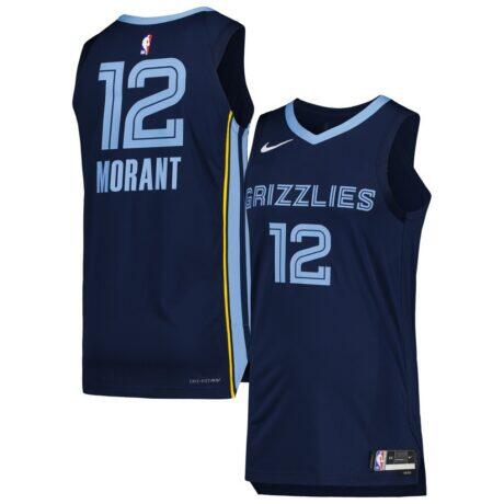 Ja Morant Memphis Grizzlies Nike Authentic Jersey - Navy - Front View