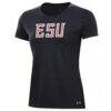 East Stroudsburg Warriors Under Armour Women's Performance T-Shirt - Black - Side View