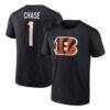 Ja'Marr Chase Cincinnati Bengals Fanatics Player Icon Name & Number T-Shirt - Black - Front View