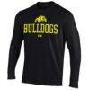 Bowie State Bulldogs Under Armour Performance Long Sleeve T-Shirt - Black - Side View