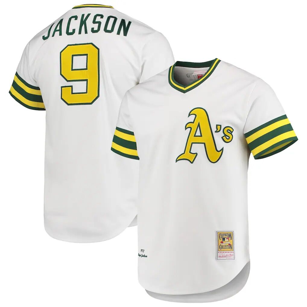 Reggie Jackson Athletics Mitchell & Ness 1972 Cooperstown Collection Authentic Jersey
