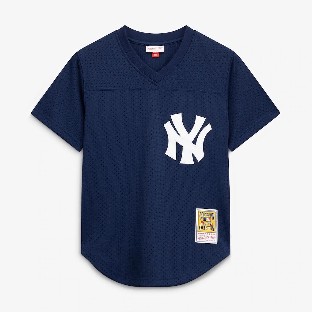 Rickey Henderson New York Yankees Mitchell & Ness Cooperstown Collection Mesh Batting Practice Button-Up Jersey