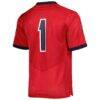 #1 Jackson State Tigers Under Armour Team Wordmark Replica Football Jersey - Red - Detail View