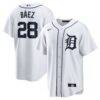Javier Baez Detroit Tigers Nike Home Replica Player Jersey - White - Front View