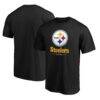 Pittsburgh Steelers Team Lockup T-Shirt - Black - Front View