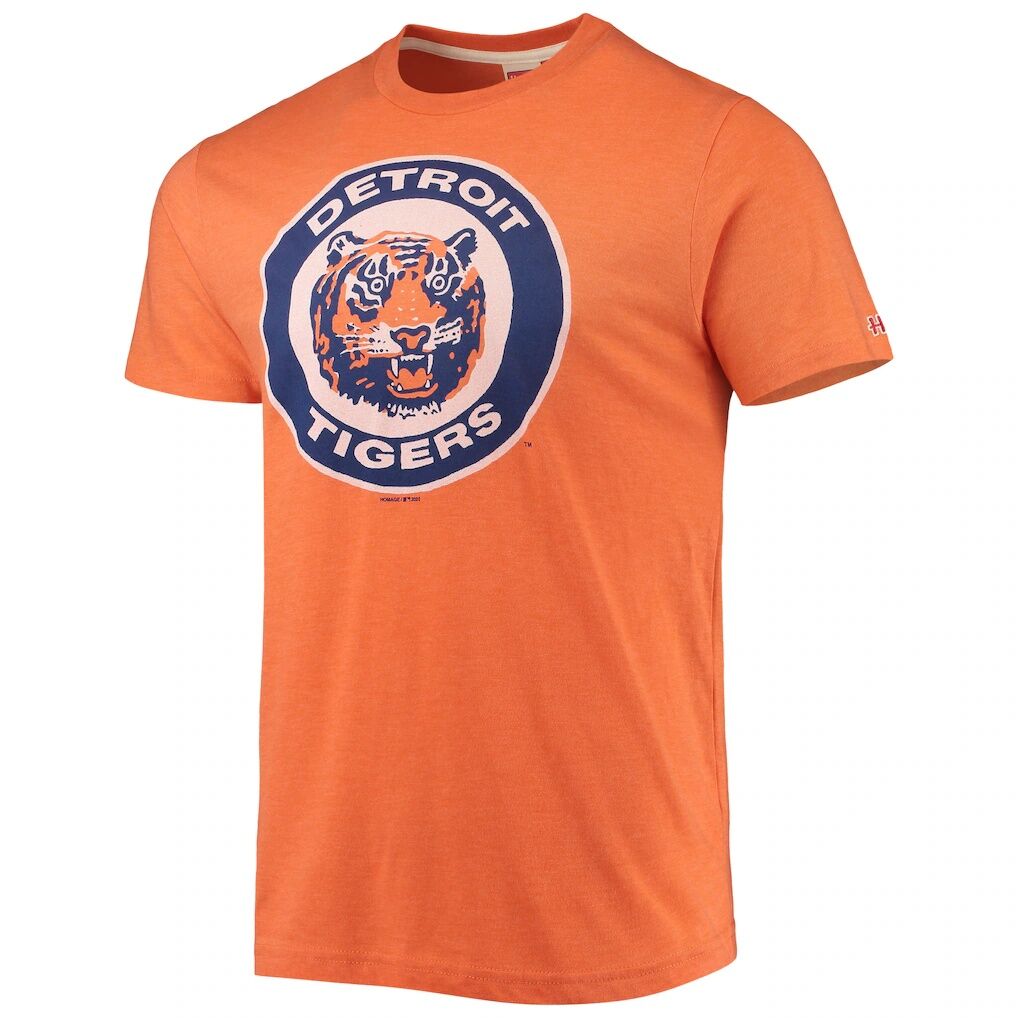 Detroit Tigers Homage Hand-Drawn Logo Tri-Blend T-Shirt