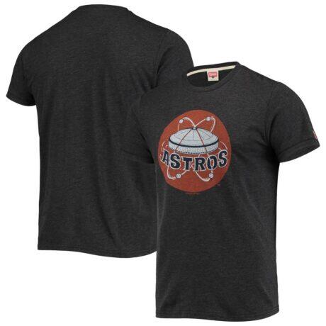 Houston Astros Homage Hand-Drawn Logo Tri-Blend T-Shirt - Charcoal - Front View