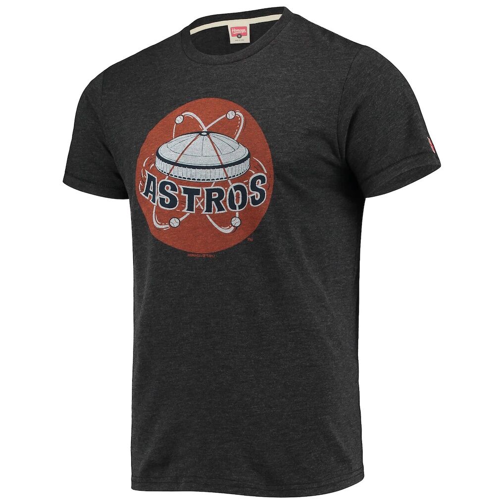 Houston Astros Homage Hand-Drawn Logo Tri-Blend T-Shirt