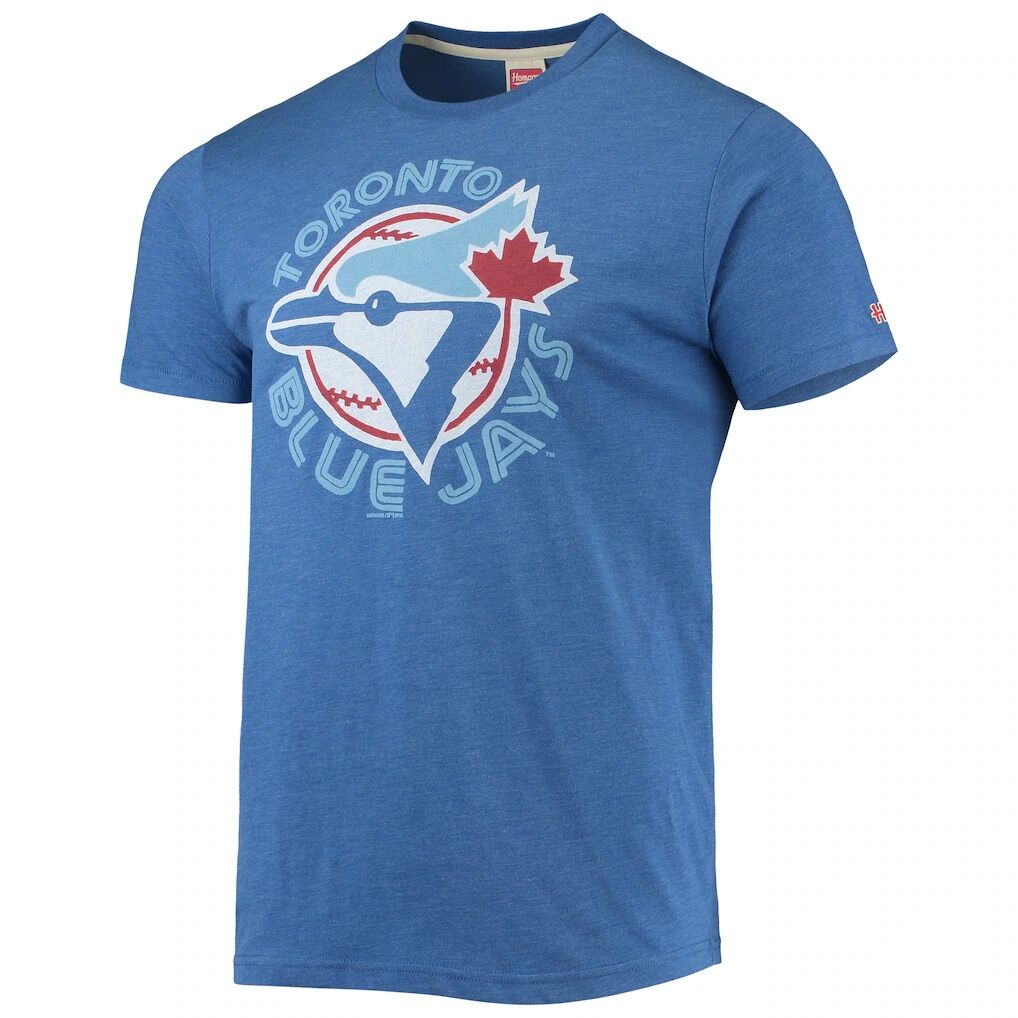 Toronto Blue Jays Homage Hand-Drawn Logo Tri-Blend T-Shirt – Royal
