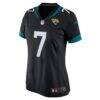 Byron Leftwich Jacksonville Jaguars Nike Women's Alternate Retired Player Game Jersey - Black - Side View