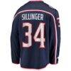Cole Sillinger Columbus Blue Jackets Fashion7 Home Breakaway Player Jersey - Navy - Detail View