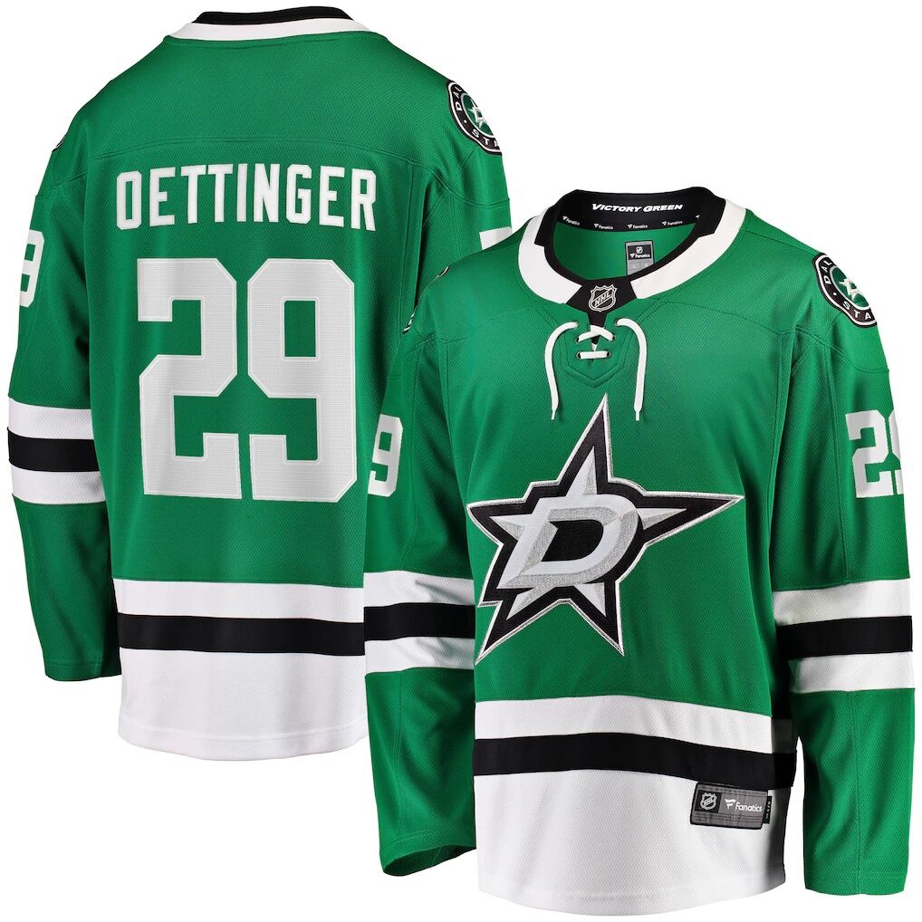 Jake Oettinger Dallas Stars Fashion7 Home Breakaway Player Jersey - Kelly Green