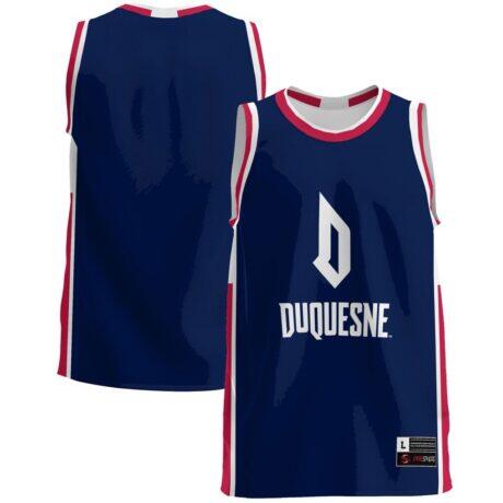 Duquesne Dukes GameDay Greats Lightweight Basketball Jersey - Blue - Front View
