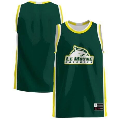Le Moyne Dolphins GameDay Greats Lightweight Basketball Jersey - Green - Front View