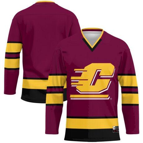 Central Michigan Chippewas GameDay Greats Hockey Jersey - - Front View