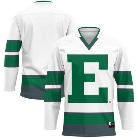 Eastern Michigan Eagles GameDay Greats Hockey Jersey - Green - Front View