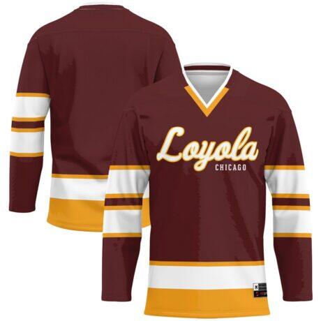 Loyola Chicago Ramblers GameDay Greats Hockey Jersey - - Front View