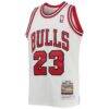 Michael Jordan Chicago Bulls Mitchell & Ness Youth 1997/98 Hardwood Classics Authentic Jersey - White - Back View