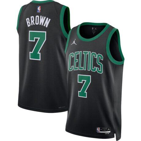 Jaylen Brown Boston Celtics Jordan Brand Unisex Swingman Jersey - Black - Front View