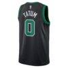 Jayson Tatum Boston Celtics Jordan Brand Unisex Swingman Jersey - Black - Detail View