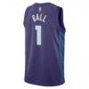 LaMelo Ball Charlotte Hornets Jordan Brand Unisex Swingman Jersey - Purple - Detail View