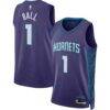 LaMelo Ball Charlotte Hornets Jordan Brand Unisex Swingman Jersey - Purple - Front View