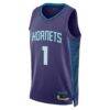 LaMelo Ball Charlotte Hornets Jordan Brand Unisex Swingman Jersey - Purple - Side View