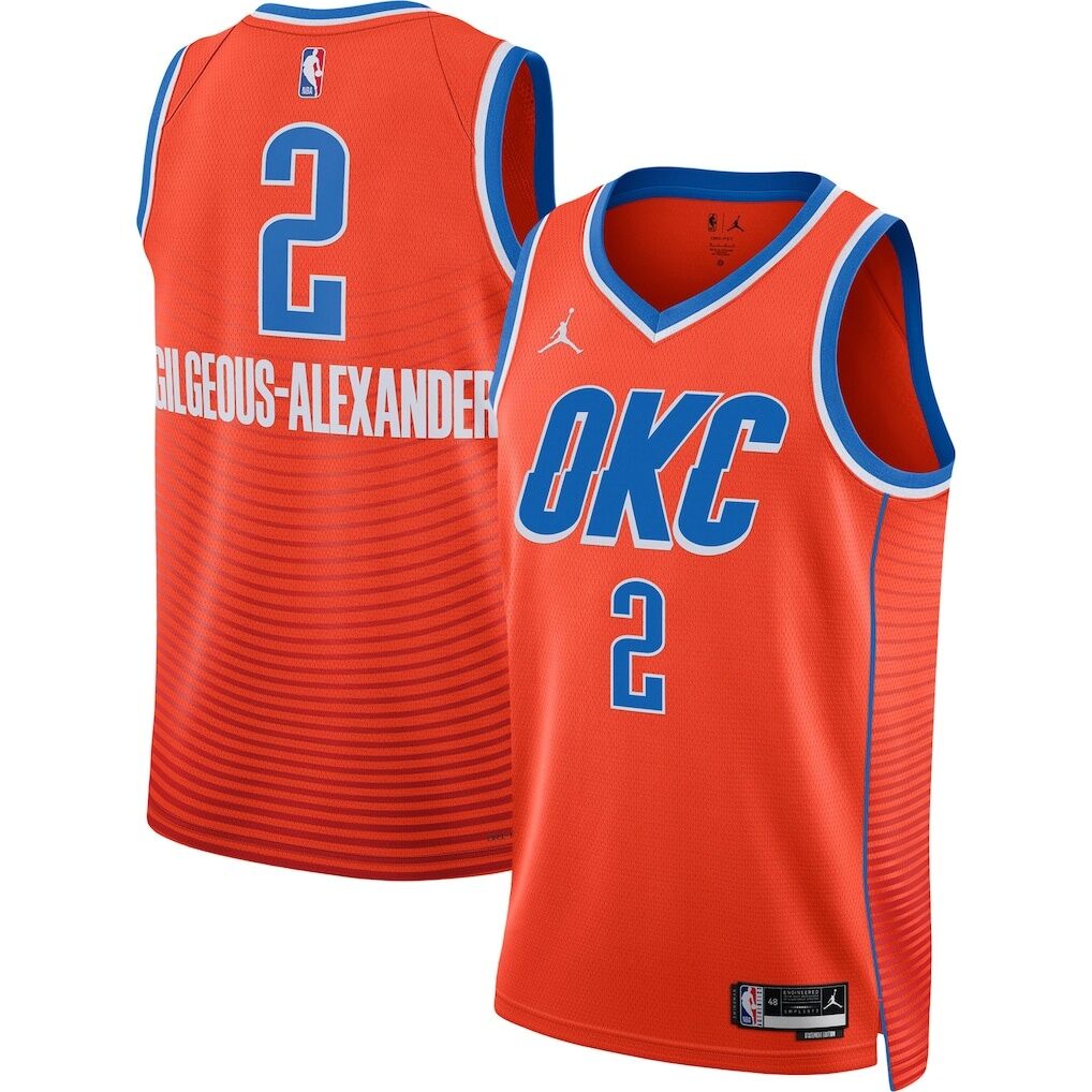 Shai Gilgeous-Alexander Oklahoma City Thunder Jordan Brand Unisex Swingman Jersey - Statement Edition