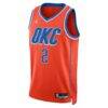 Shai Gilgeous-Alexander Oklahoma City Thunder Jordan Brand Unisex Swingman Jersey - Orange - Side View