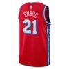 Joel Embiid Philadelphia 76ers Jordan Brand Unisex Swingman Jersey - Red - Detail View
