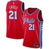 Joel Embiid Philadelphia 76ers Jordan Brand Unisex Swingman Jersey - Red - Front View