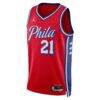 Joel Embiid Philadelphia 76ers Jordan Brand Unisex Swingman Jersey - Red - Side View