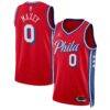 Tyrese Maxey Philadelphia 76ers Jordan Brand Unisex Swingman Jersey - Red - Front View
