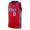 Tyrese Maxey Philadelphia 76ers Jordan Brand Unisex Swingman Jersey - Red - Side View