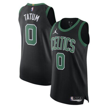 Jayson Tatum Boston Celtics Jordan Brand Authentic Player Jersey - Black - Front View