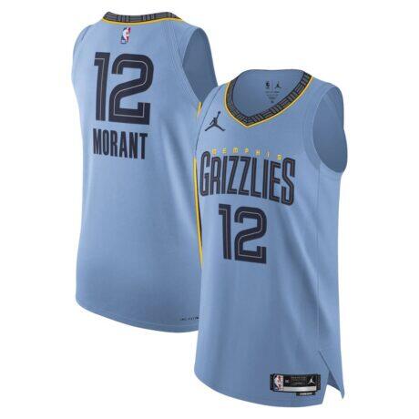 Ja Morant Memphis Grizzlies Jordan Brand Authentic Player Jersey - Statement Edition - - Front View
