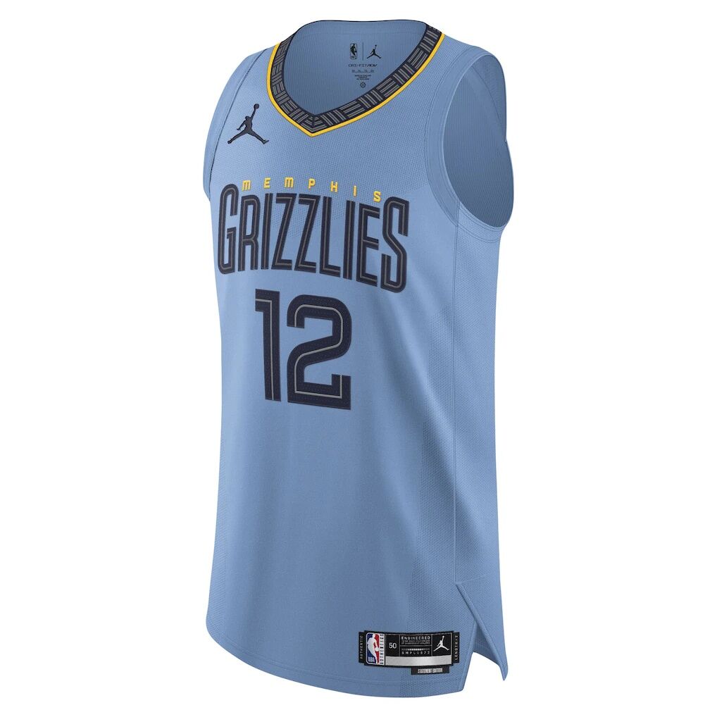 Ja Morant Memphis Grizzlies Jordan Brand Authentic Player Jersey - Statement Edition - Light Blue