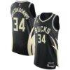 Giannis Antetokounmpo Milwaukee Bucks Jordan Brand Authentic Player Jersey - Black - Front View