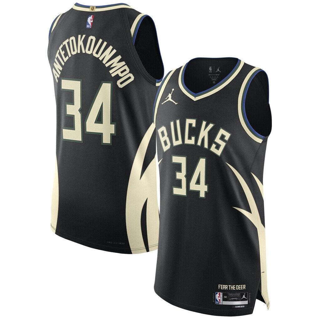 Giannis Antetokounmpo Milwaukee Bucks Jordan Brand Authentic Player Jersey - Statement Edition