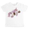 Baltimore Orioles Tiny Turnip Toddler Unicorn T-Shirt - White - Front View