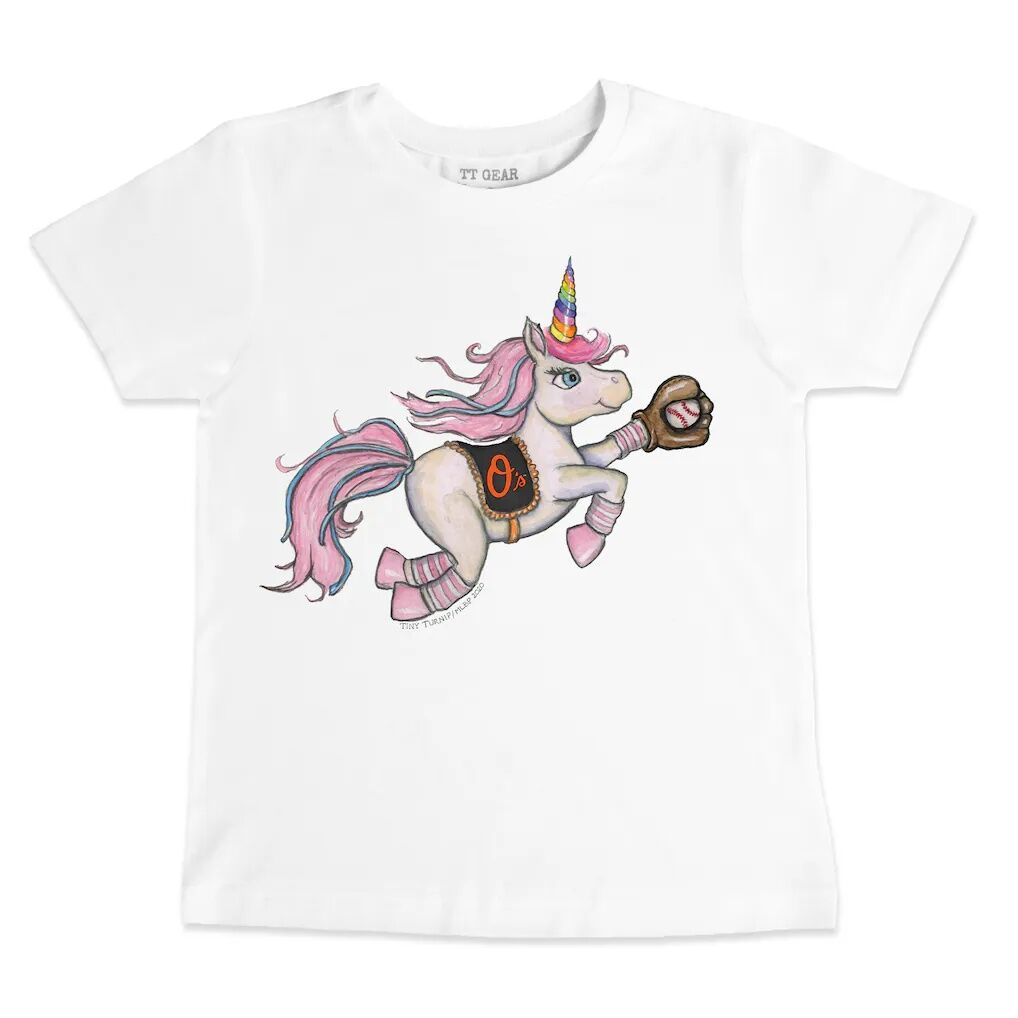 Baltimore Orioles Tiny Turnip Toddler Unicorn T-Shirt