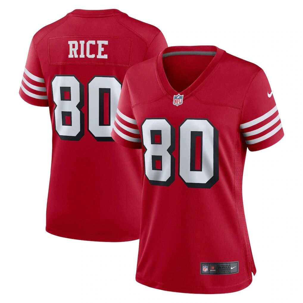Jerry Rice San Francisco 49ers Nike Women's Alternate Game Jersey - Scarlet