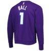 LaMelo Ball Charlotte Hornets Jordan Brand Statement Name & Number Pullover Sweatshirt - Purple - Detail View