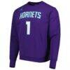 LaMelo Ball Charlotte Hornets Jordan Brand Statement Name & Number Pullover Sweatshirt - Purple - Side View