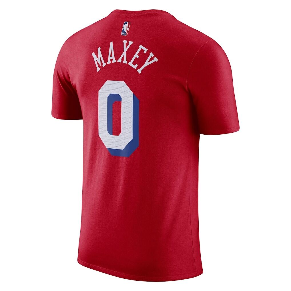 Tyrese Maxey Philadelphia 76ers Jordan Brand 2022/23 Statement Edition Name & Number T-Shirt