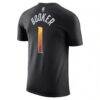 Devin Booker Phoenix Suns Jordan Brand 2022/23 Statement Edition Name & Number T-Shirt - Black - Detail View