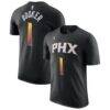 Devin Booker Phoenix Suns Jordan Brand 2022/23 Statement Edition Name & Number T-Shirt - Black - Front View