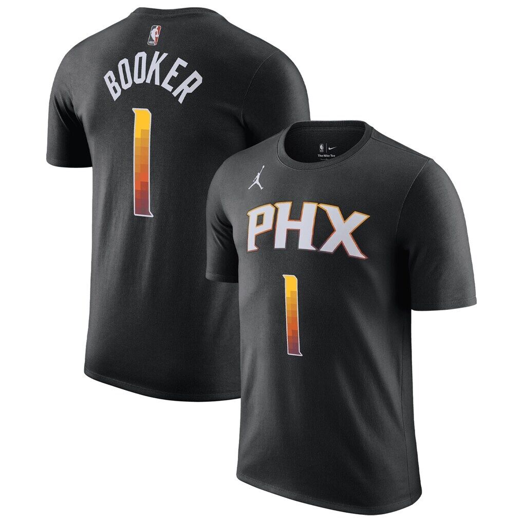 Devin Booker Phoenix Suns Jordan Brand 2022/23 Statement Edition Name & Number T-Shirt