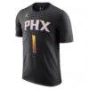 Devin Booker Phoenix Suns Jordan Brand 2022/23 Statement Edition Name & Number T-Shirt - Black - Side View