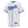 Kansas City Royals Nike Replica Custom Jersey - White - Side View